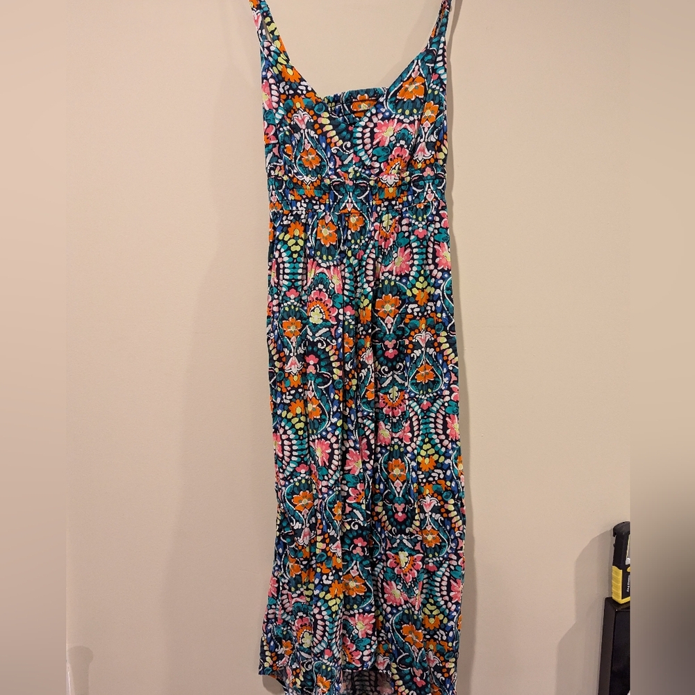 Old Navy Patterned Maxi Dress with Back Cutout